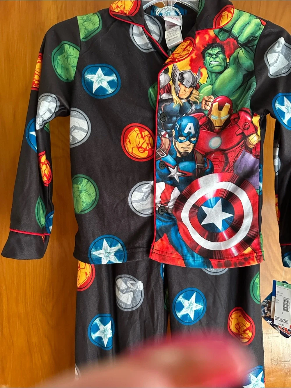 Marvel Avengers Boys Pajama Set Size 8 NWT